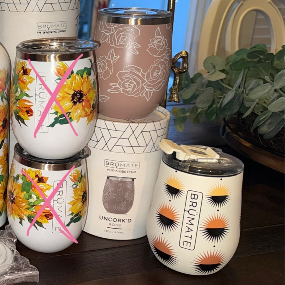 SOLD - BrüMate NIB Botanical Rose Uncork’d and NWOB Sol x Hilary Duff Uncork’d